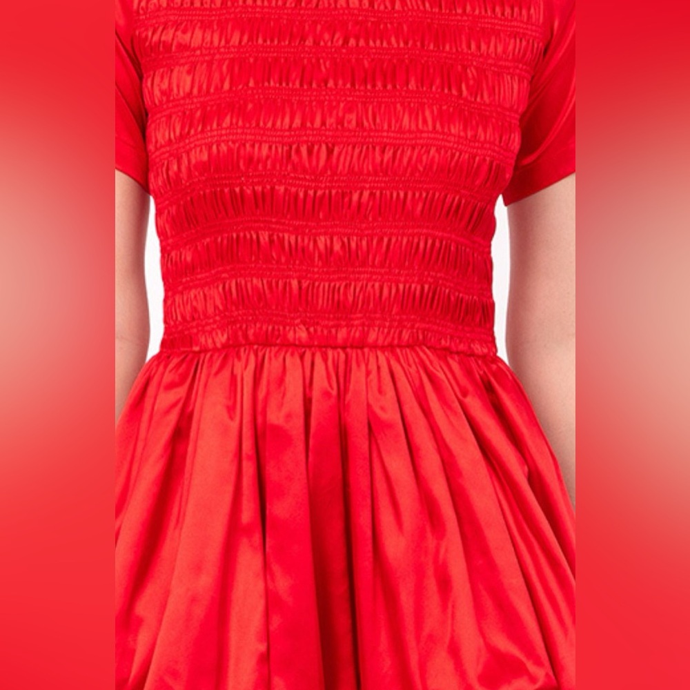 AMYLYNN Eleanor Satin Dress In Red - Picture 6 of 11